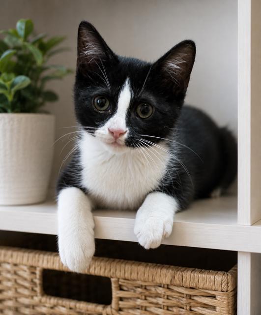 Enlarge Pixel, a Adoptable Domestic Short Hair in Newtown Square, PA image 1/3