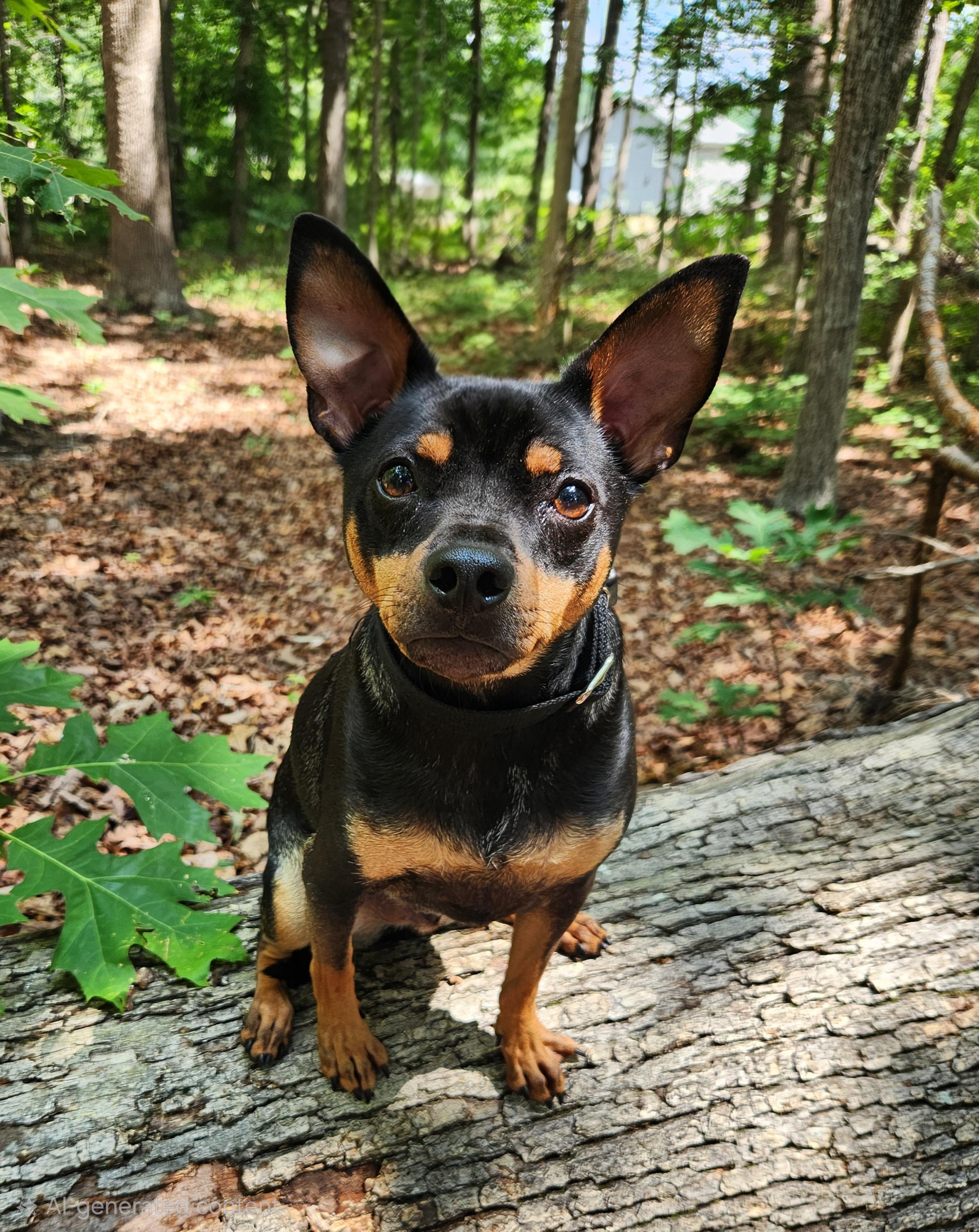 Maverick, adopted, Young Male Miniature Pinscher & Chihuahua.