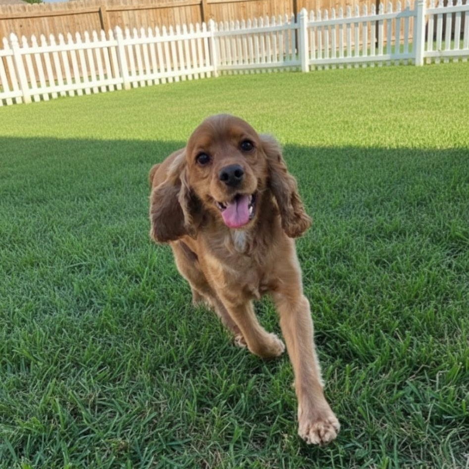 Copper, adopted, Young Male Cocker Spaniel.