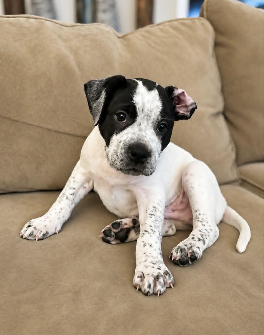 Tater, adopted, Puppy Male Mixed Breed.