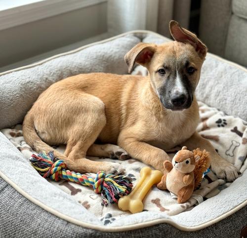 **CAIUS**, Adopted, Puppy Male Shepherd.