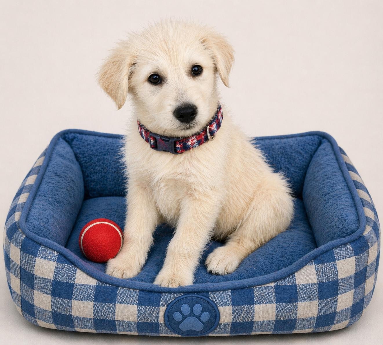 Acorn, Adopted, Puppy Male Golden Retriever & Poodle.