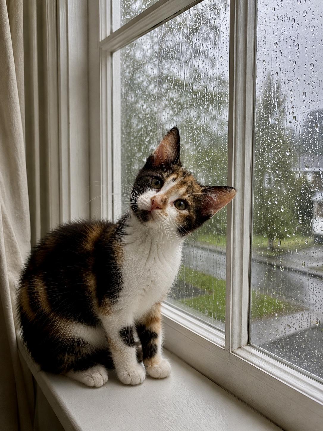 Wynken, adopted, Young Female Domestic Short Hair.