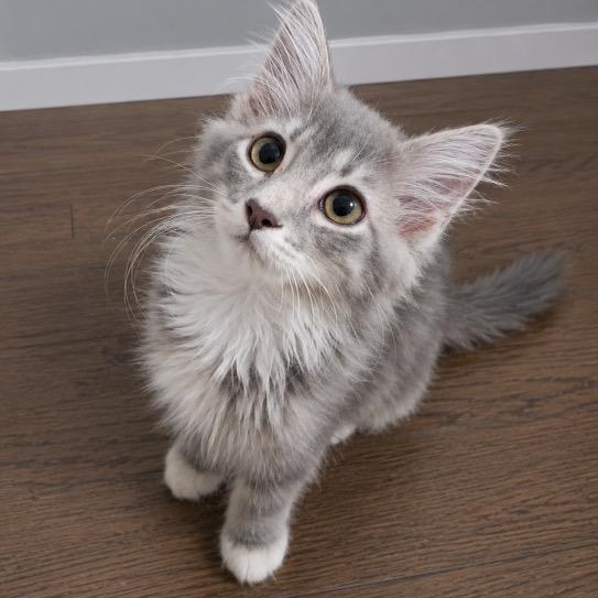 Annie, Adoptable, Kitten Female Domestic Long Hair & Tabby.