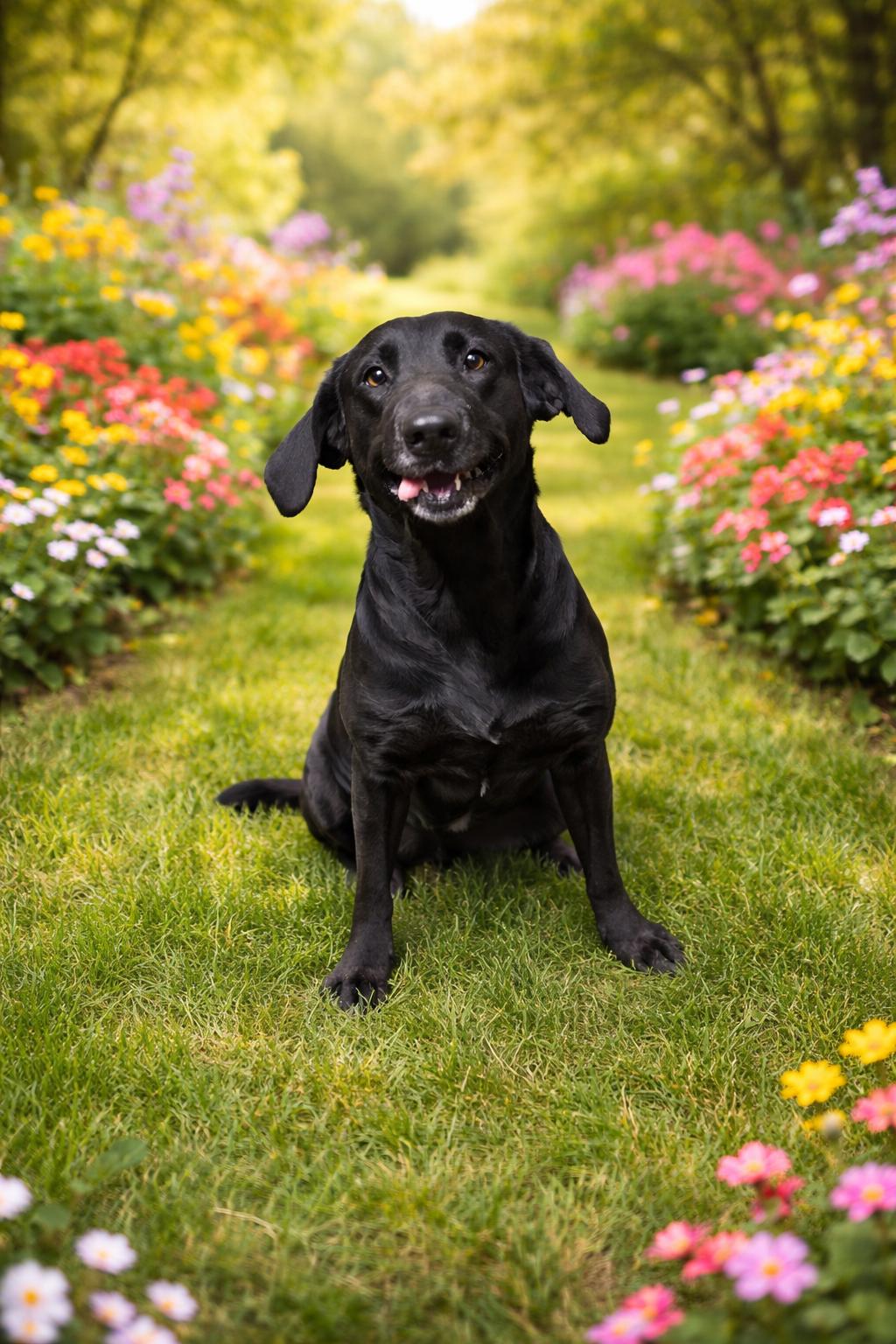 Dutchess, adopted, Adult Female Black Labrador Retriever.