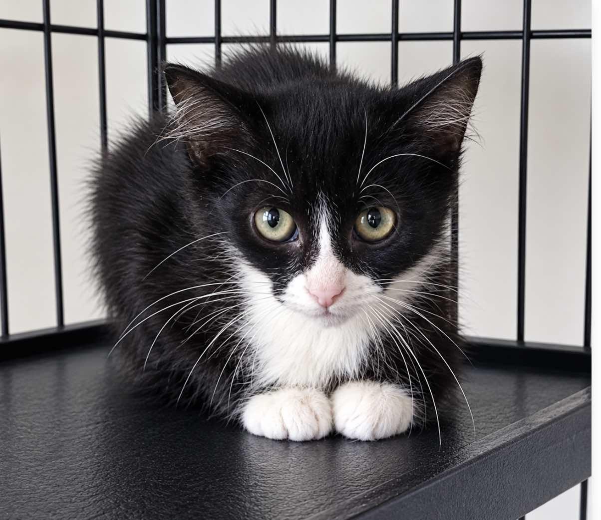 Enlarge Tuxie Girl, a Adoptable Domestic Medium Hair in Houston, TX image 2/2