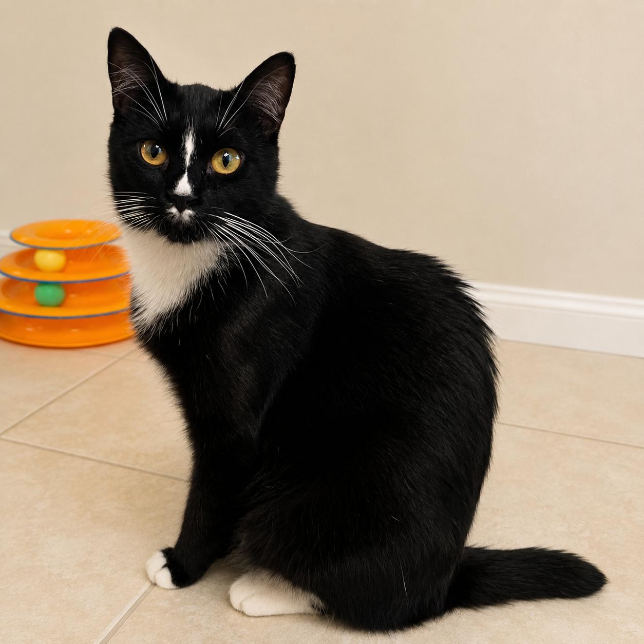 Gia, Adoptable, Young Female Tuxedo & Domestic Short Hair.