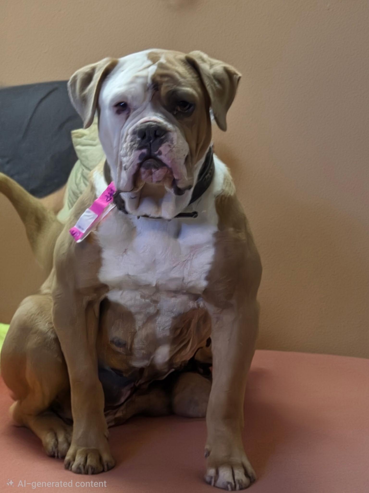 Bailey , ADOPTABLE, Adult Female English Bulldog.