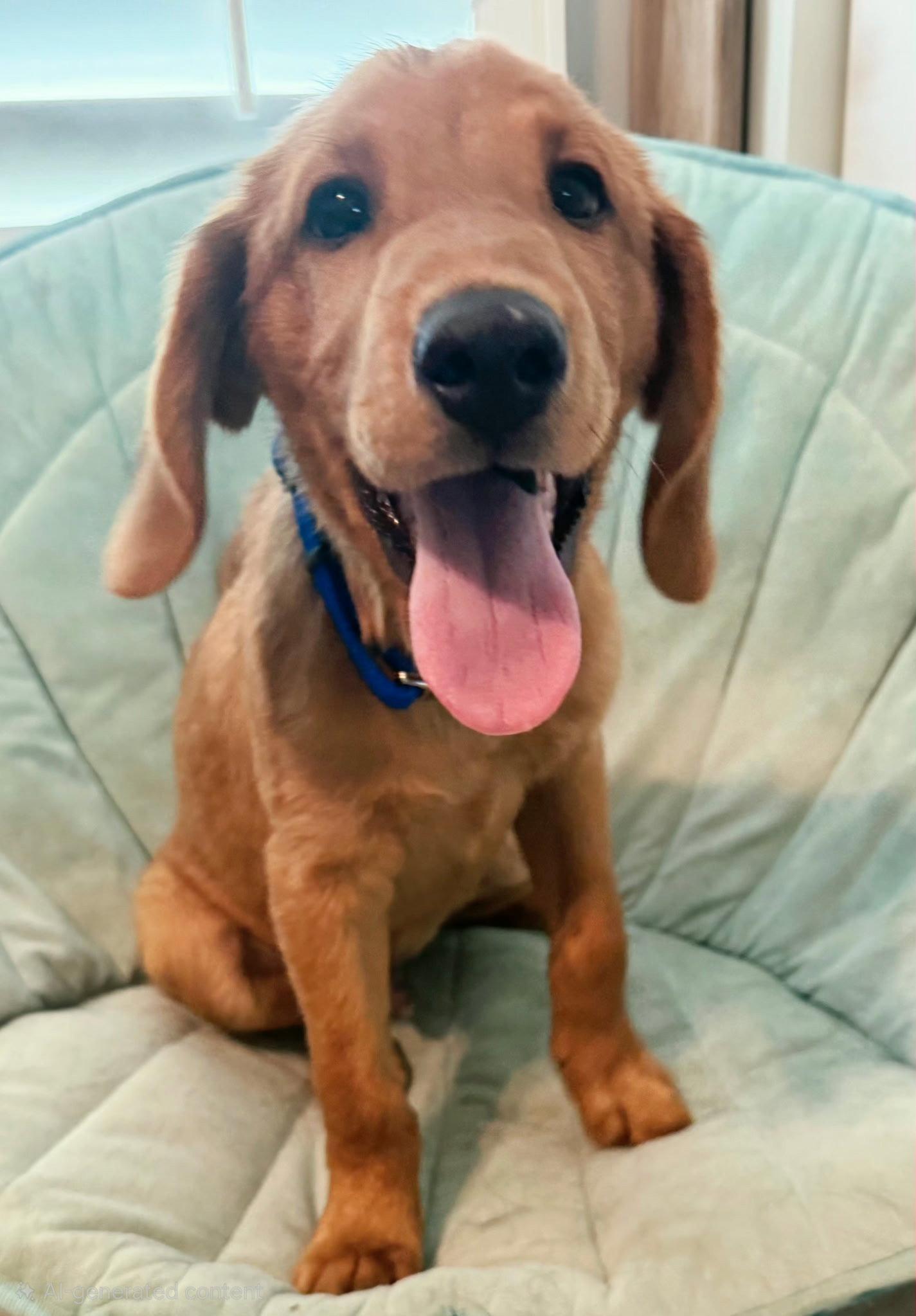 PUPPY LIL DADDY, Adopted, Puppy Male Coonhound & Labrador Retriever.