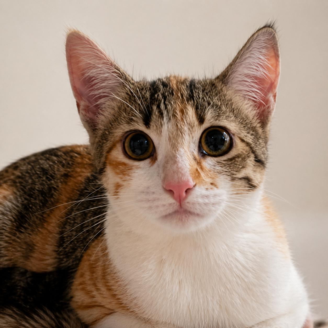  Figgy Pop — Small, Stunning, and So Easy to Love, Adoptable, Kitten Female Calico & Tabby.