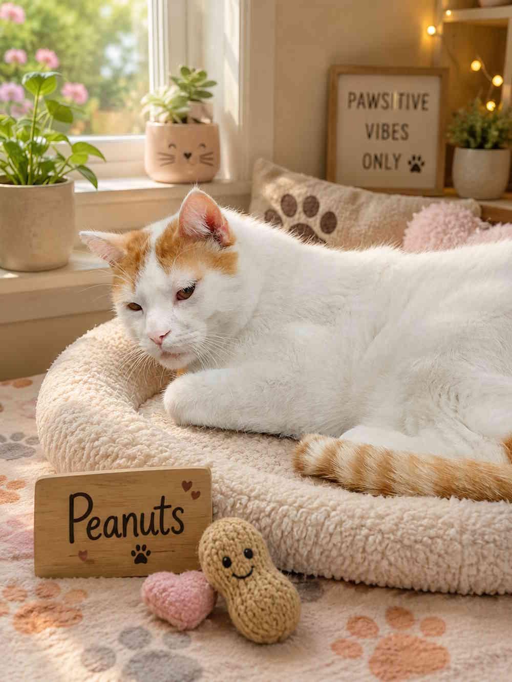 Peanuts, Adoptable, Adult Male Tabby.
