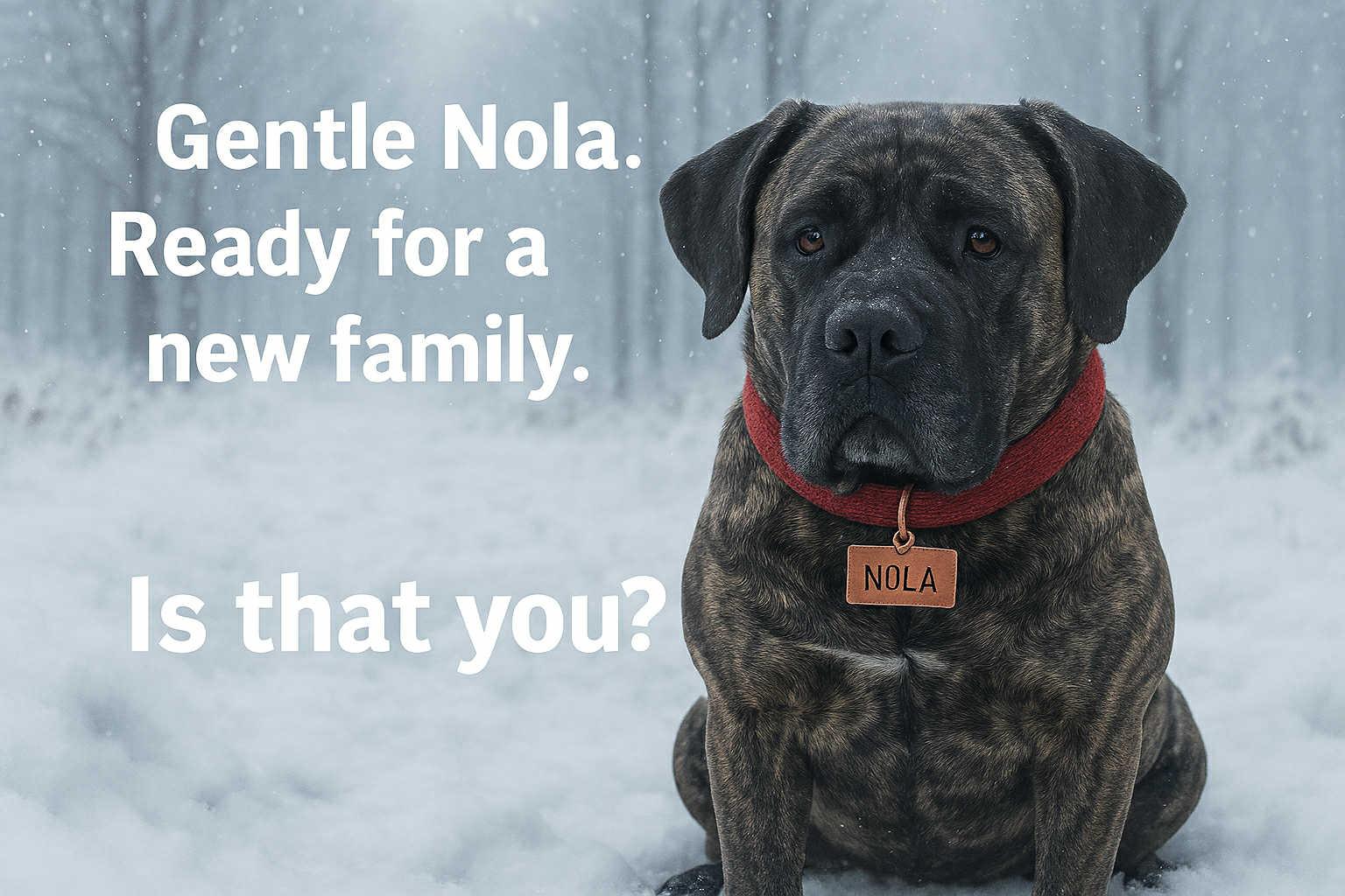 NOLA, Adoptable, Young Female Mastiff.