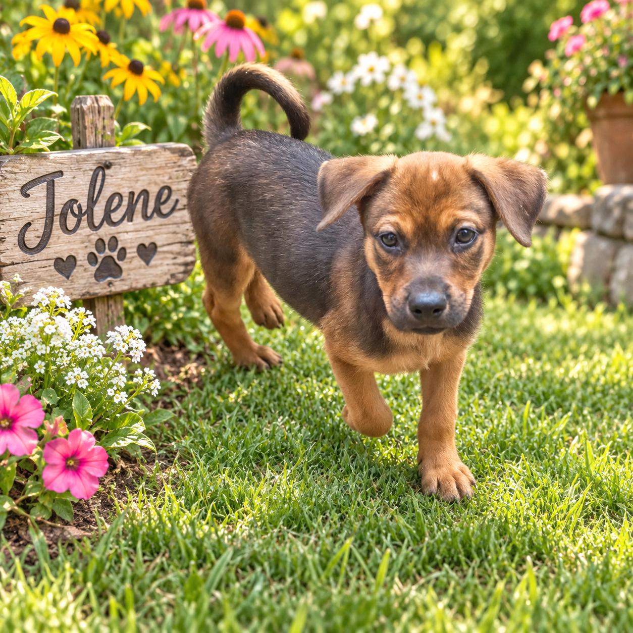 Jolene, Adoptable, Puppy Female Hound & Shepherd.