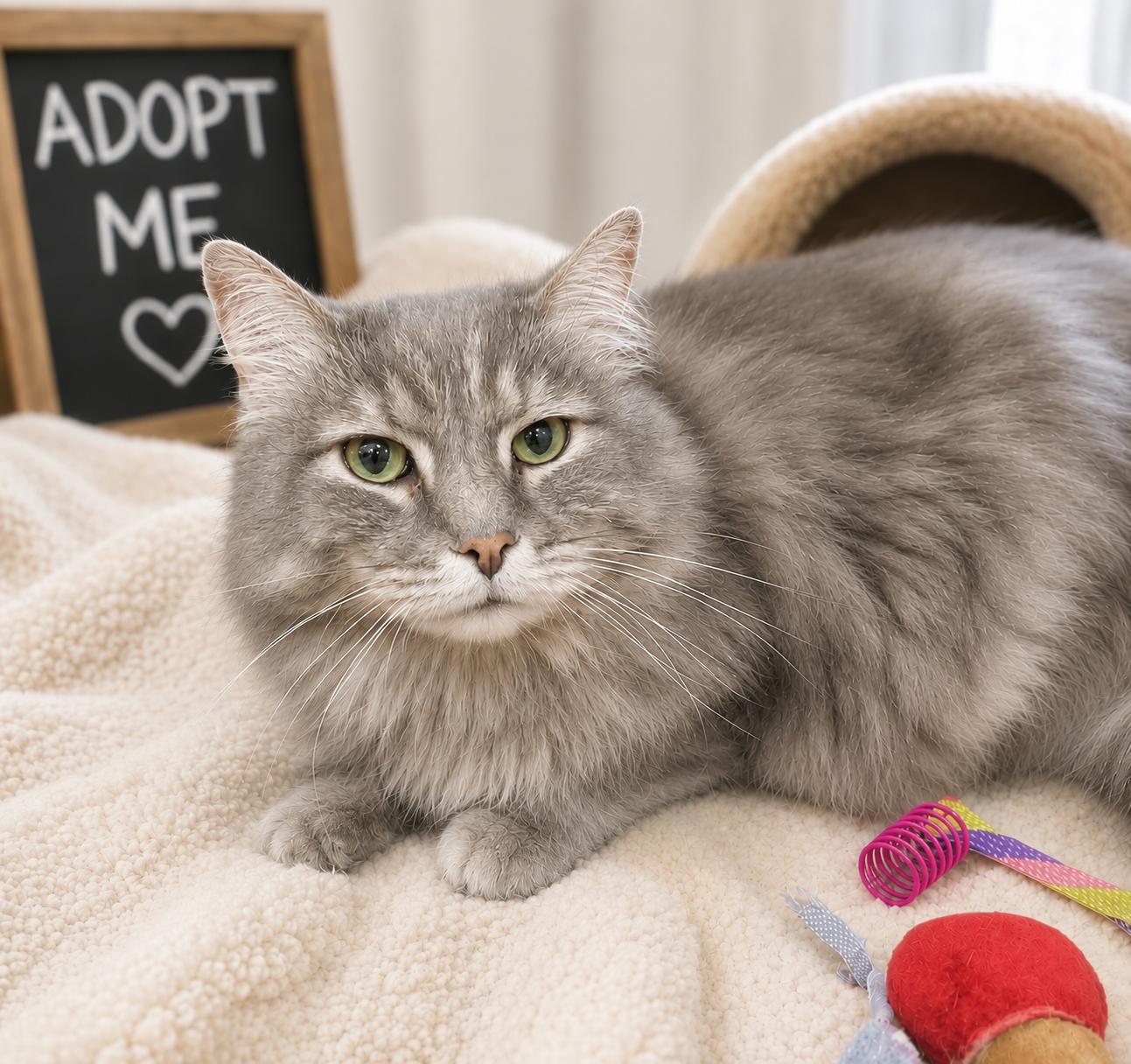 SUSHI, Adoptable, Adult Female Domestic Long Hair.
