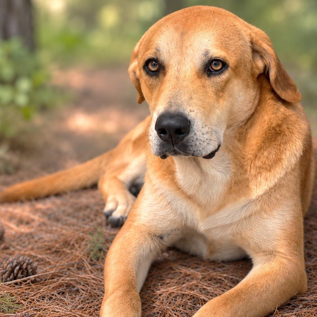 Maverick, Adoptable, Adult Male Yellow Labrador Retriever & Mixed Breed.