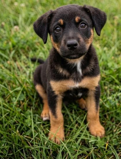 Willie Nelson, Adoptable, Puppy Male German Shepherd Dog & Mixed Breed.