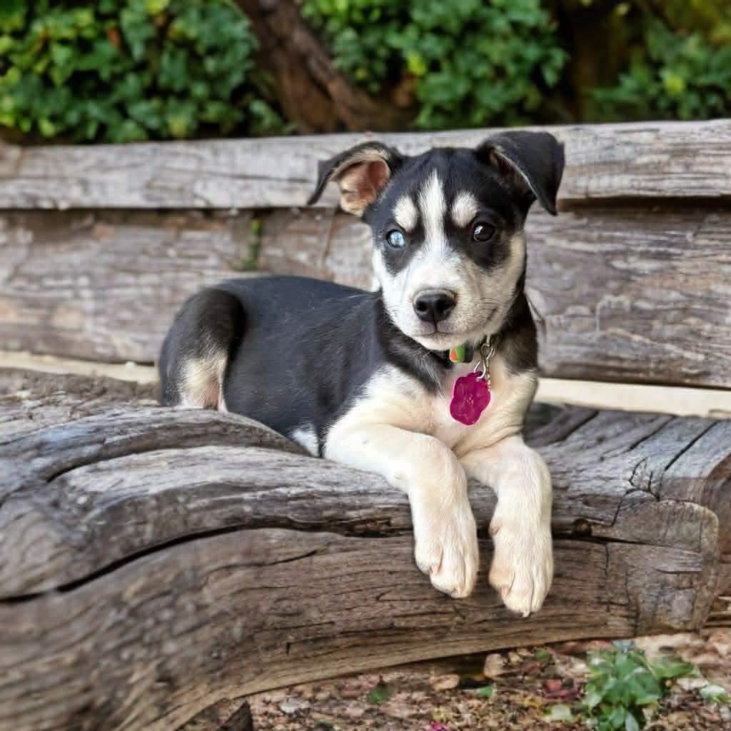 Noel, Adoptable, Puppy Female Husky & Labrador Retriever.