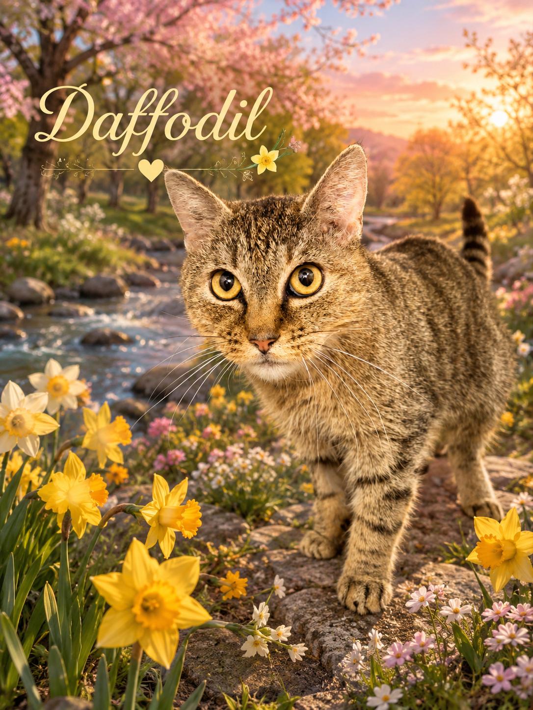 Daffodil, ADOPTABLE, Senior Female Domestic Short Hair.