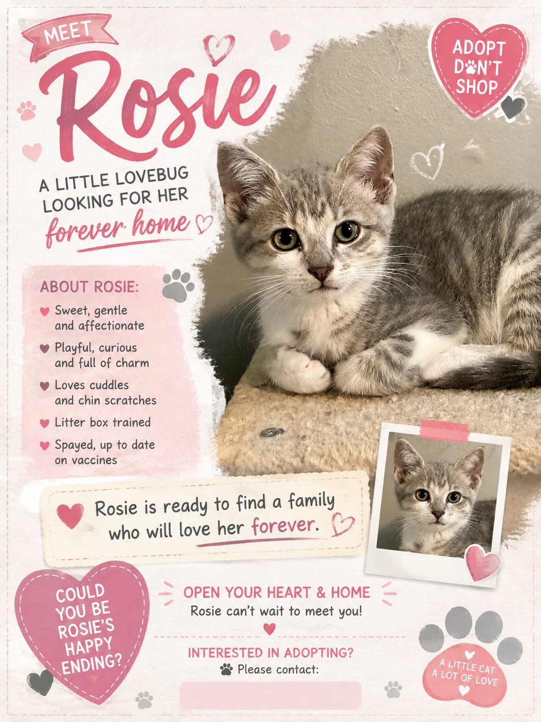 Rosie, a ADOPTABLE Domestic Short Hair in Cambridge, ON image 4/4
