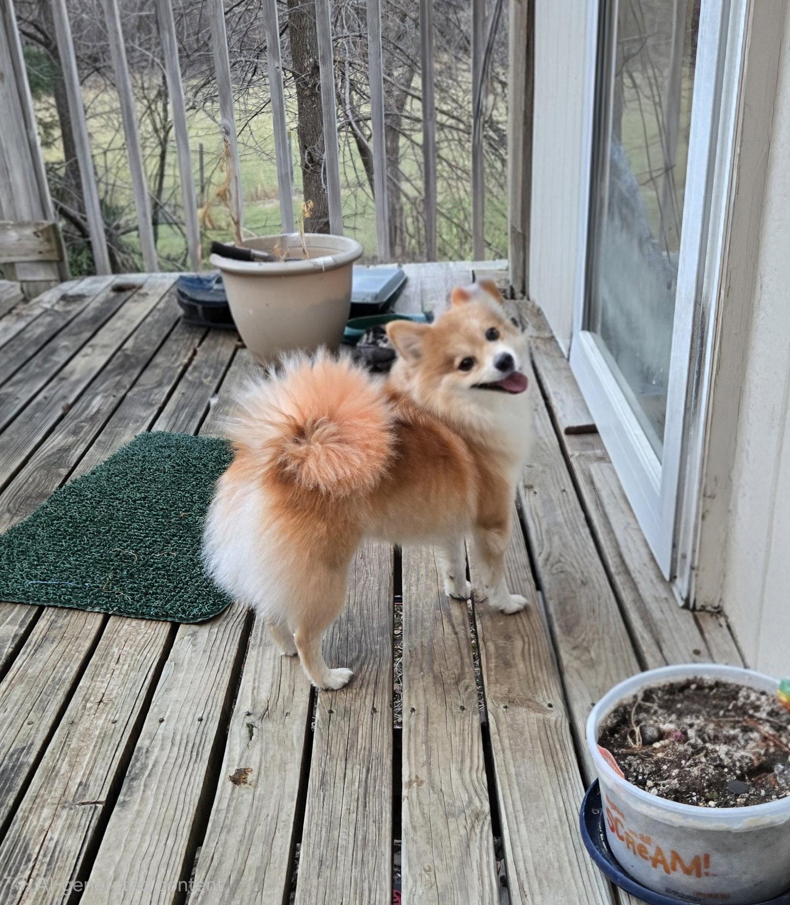 Sasha, Adopted, Adult Female Pomeranian & Shiba Inu.