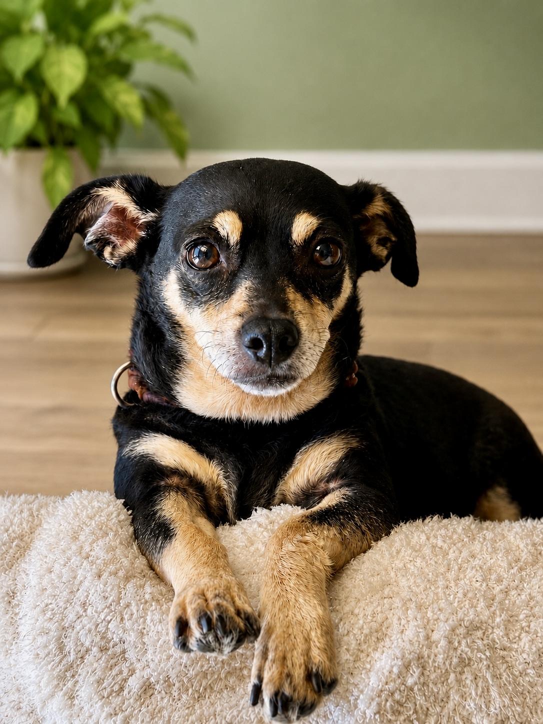 Lulu, ADOPTABLE, Adult Female Smooth Fox Terrier & Toy Manchester Terrier.