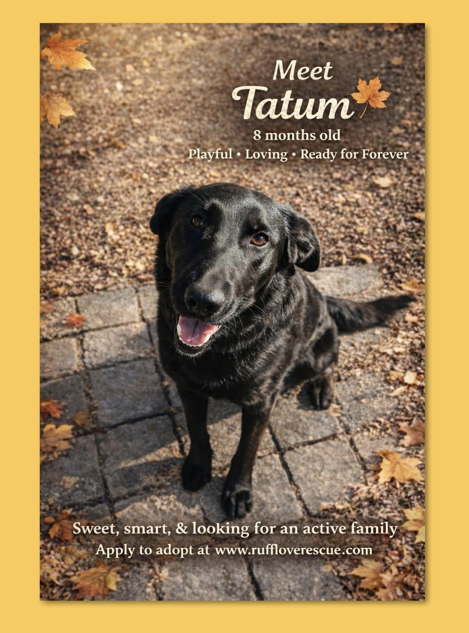 Enlarge Tatum, a Adopted mixed breed in Thomasville, NC image 1/3