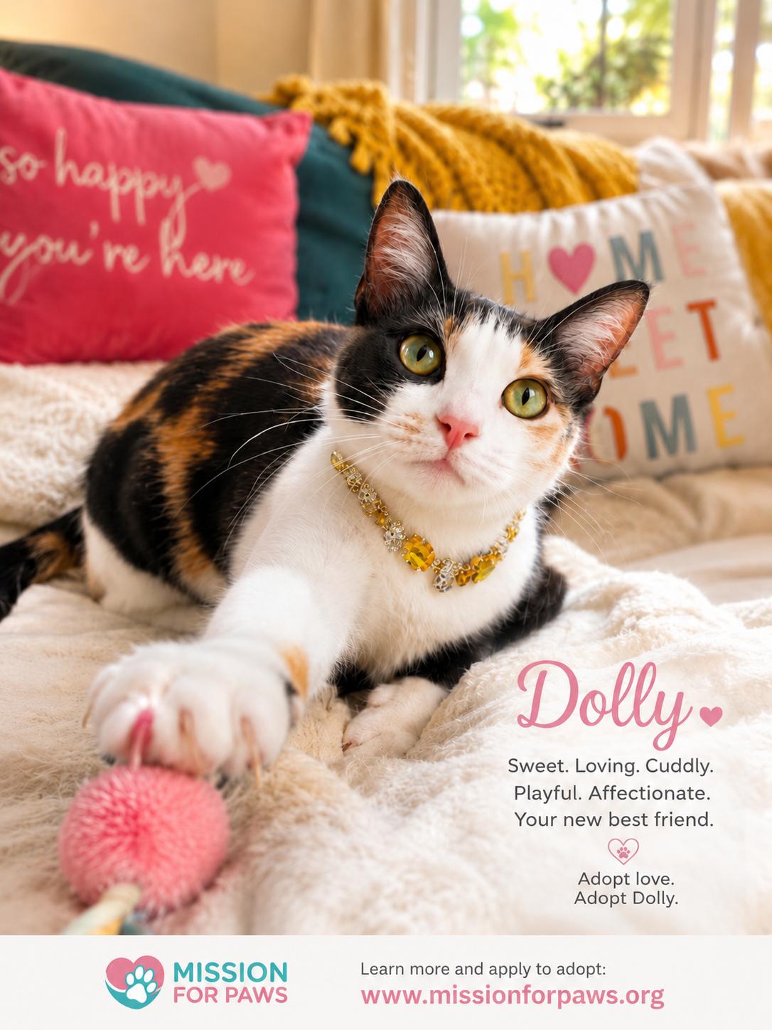 Enlarge Dolly, a ADOPTABLE Calico in Houston, TX image 1/6