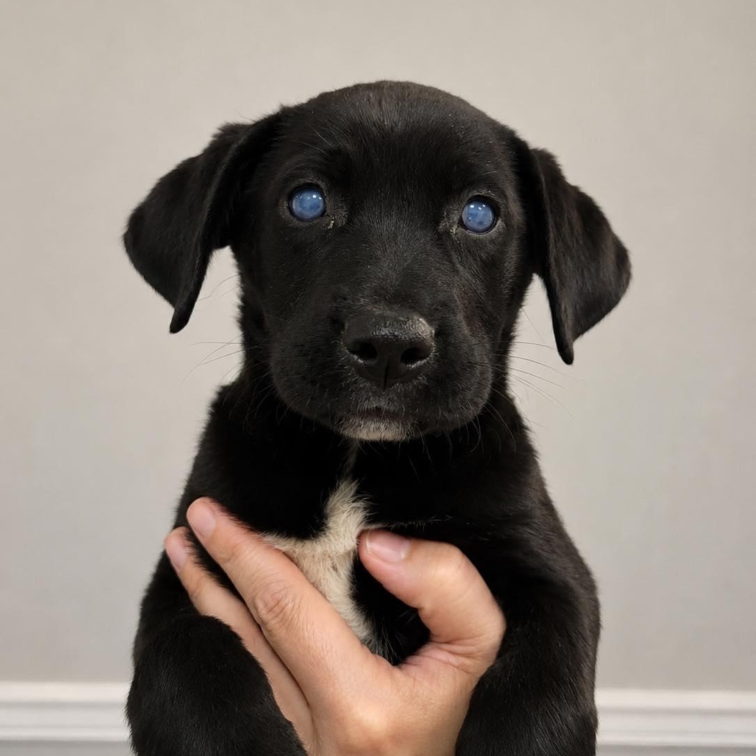 Nova, adopted, Puppy Female Labrador Retriever.