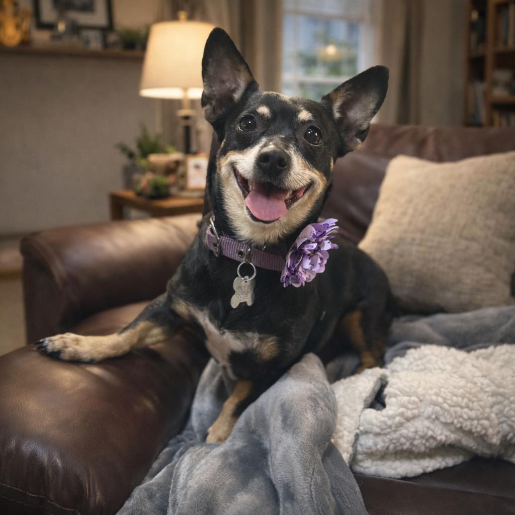 Ellen, adopted, Young Female Chiweenie & Dachshund.