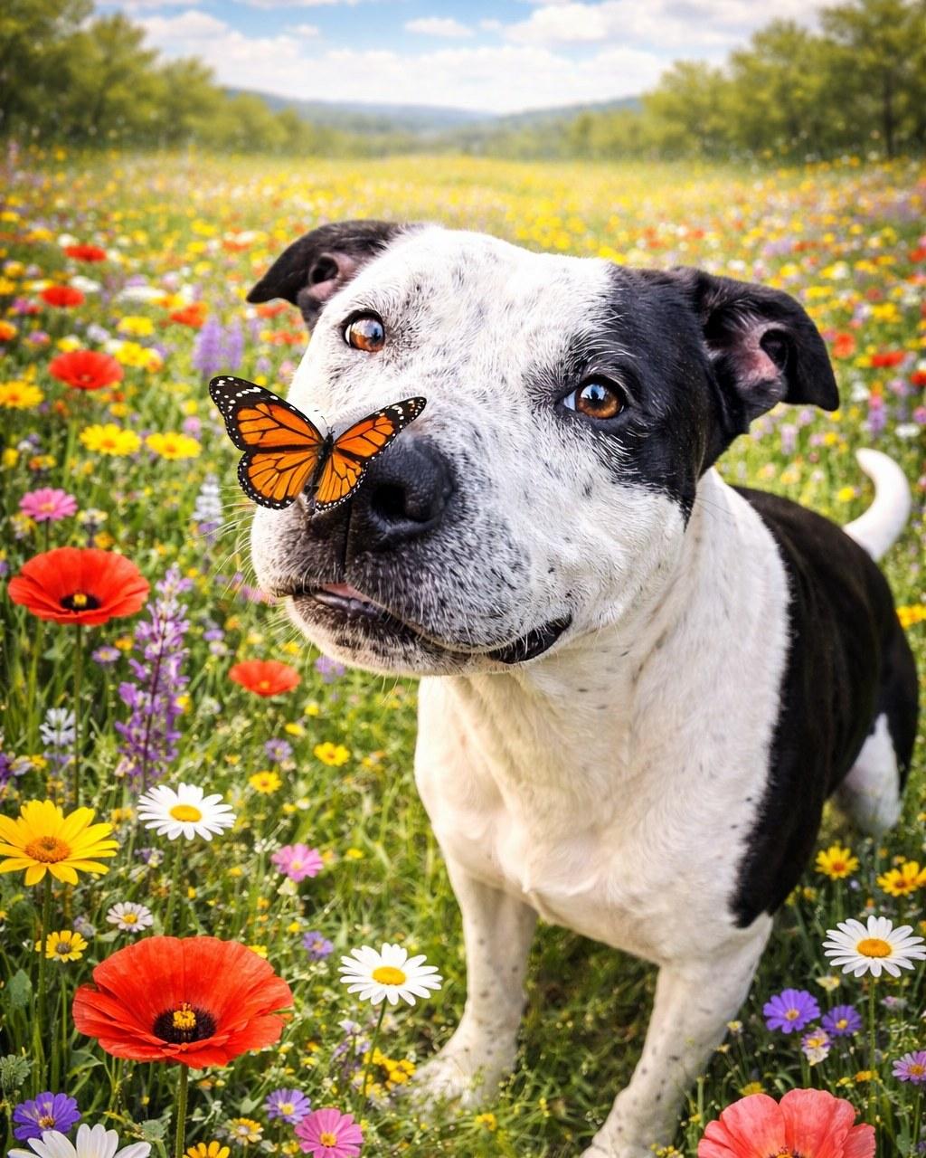 Dip N Dots, ADOPTABLE, Adult Female Terrier.