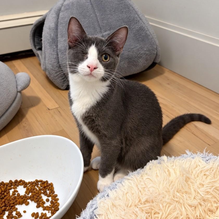 Levi, Adopted, Kitten Male Domestic Short Hair.