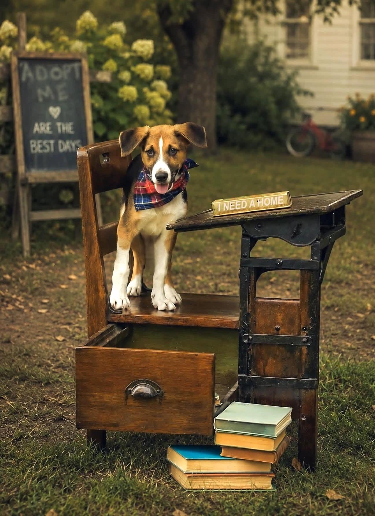 Weston, adopted, Puppy Male Beagle.