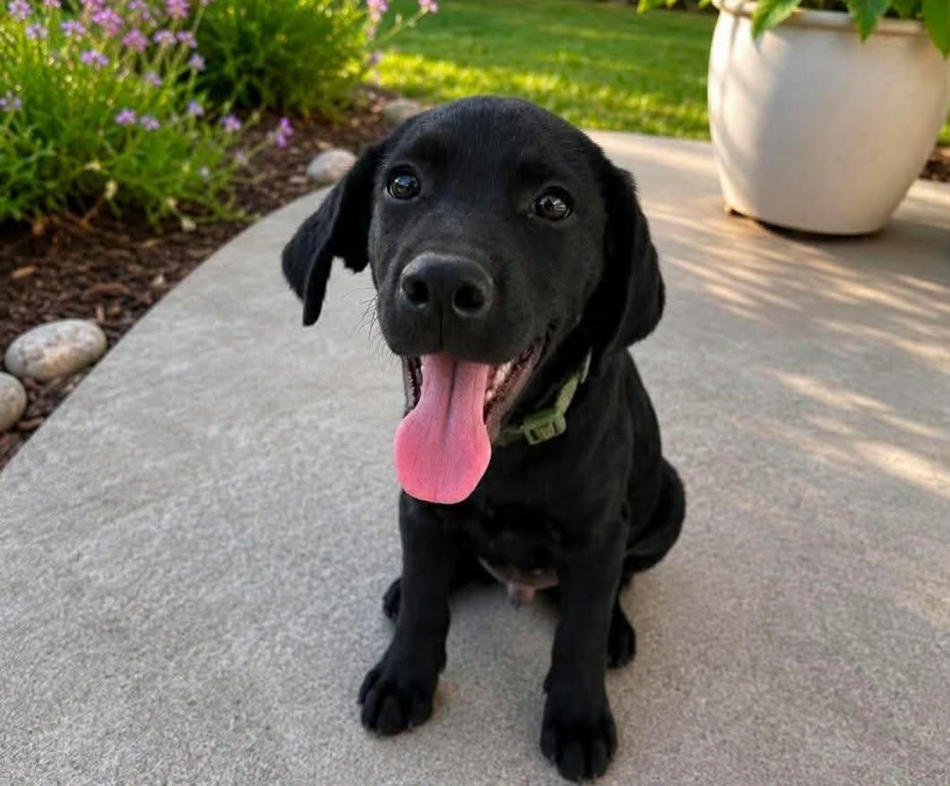 Slate, ADOPTABLE, Puppy Male Labrador Retriever.