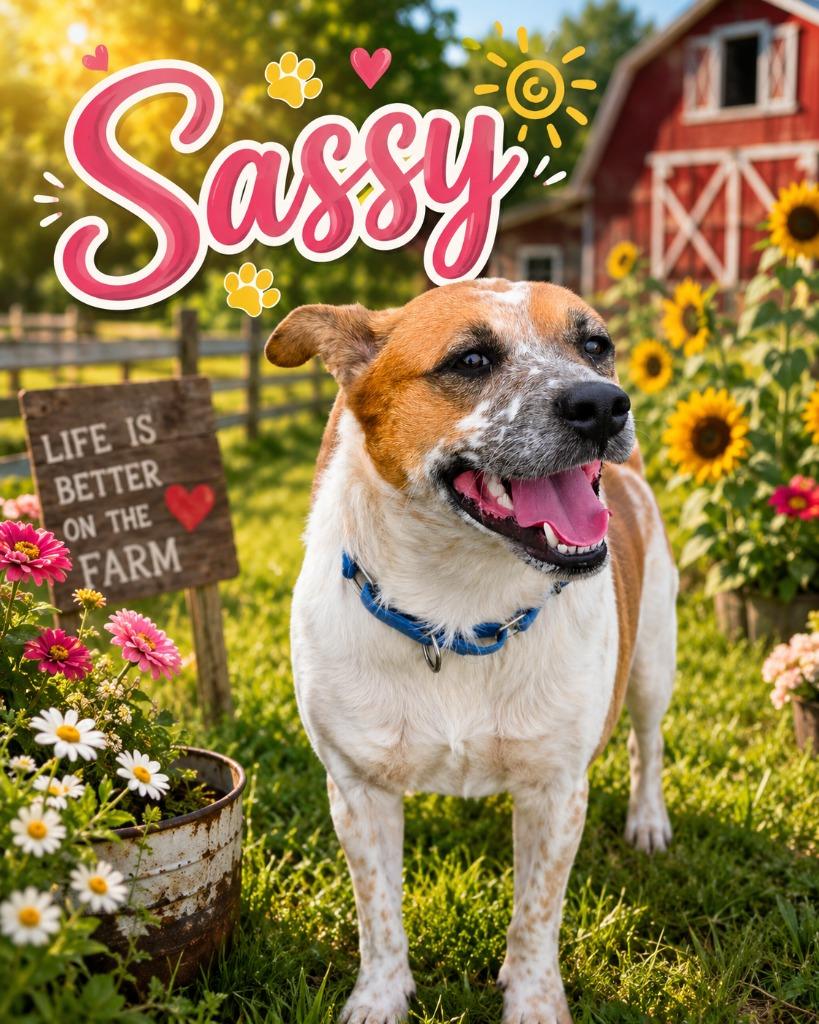 SASSY, Adopted, Young Female Australian Cattle Dog / Blue Heeler.