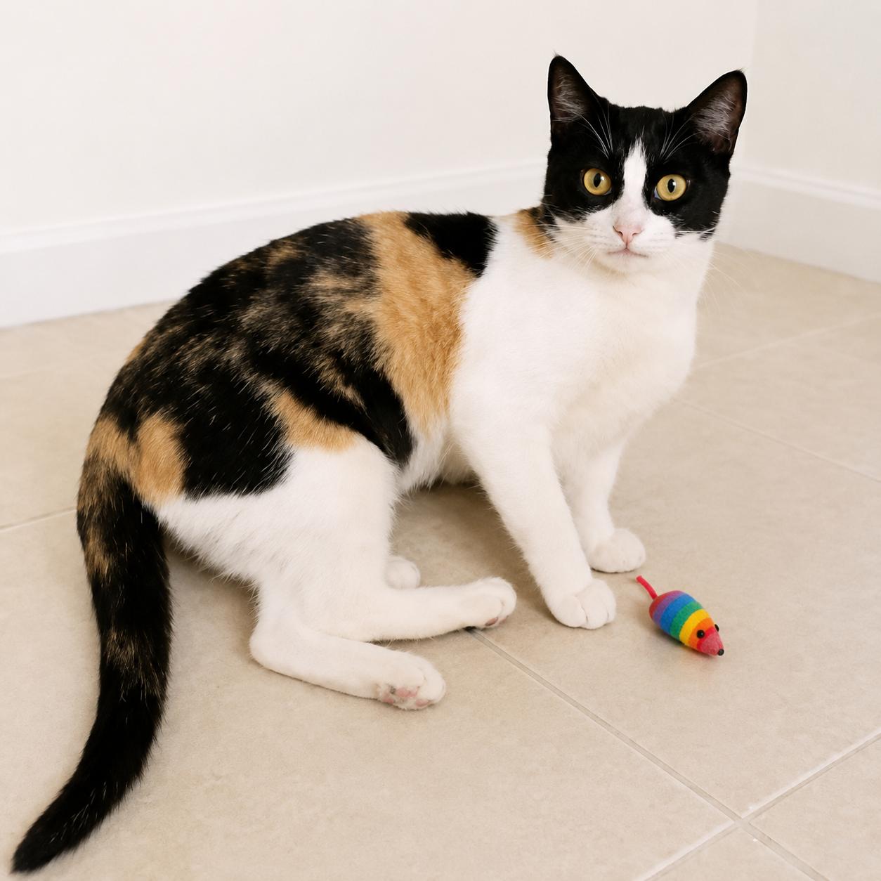 Tallulah, Adoptable, Young Female Calico & Tabby.