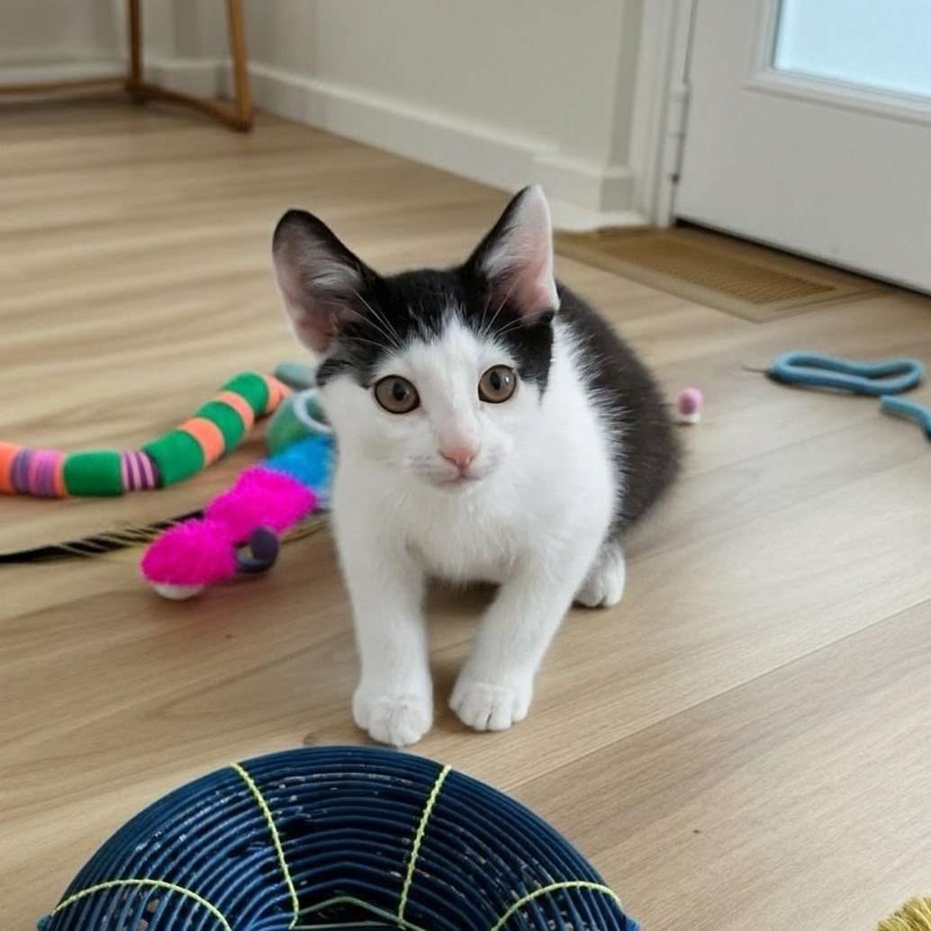 Matcha, adopted, Kitten Male Domestic Short Hair.