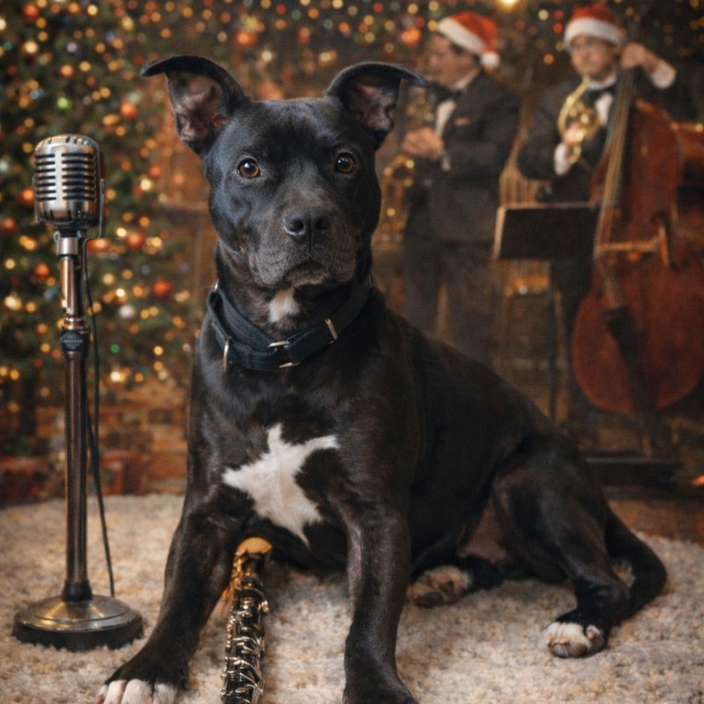 Benny Goodman (Reduced Rover), Adoptable, Adult Male Pit Bull Terrier.