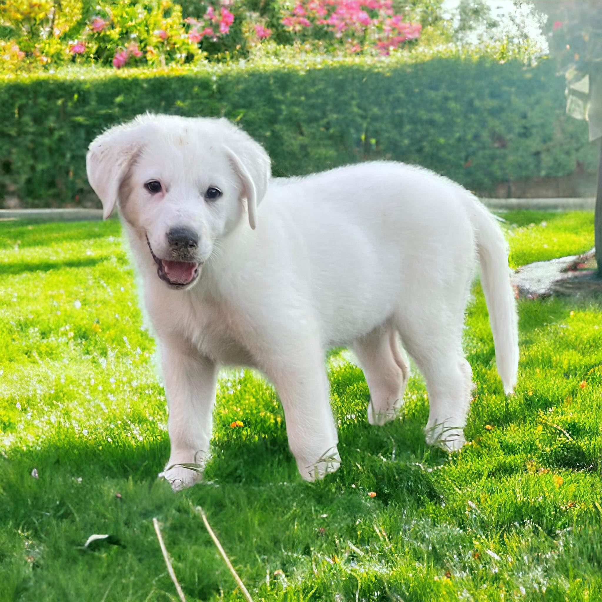 Sugar, Adopted, Puppy Female Great Pyrenees.