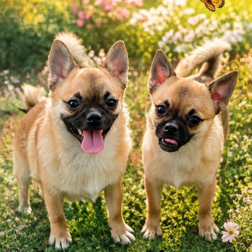 Charlie , ADOPTABLE, Young Male Pomeranian & Pug.