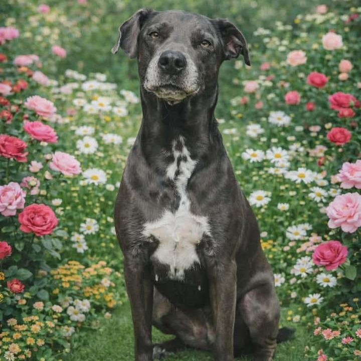 Luna, Adoptable, Senior Female Pit Bull Terrier & Mixed Breed.