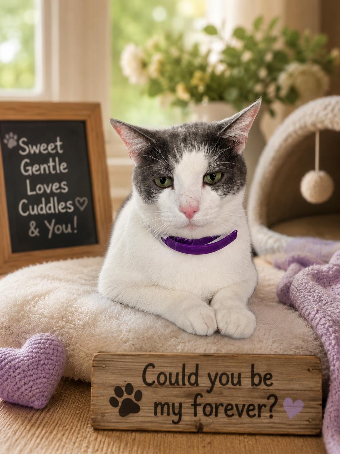 Smurffie, ADOPTABLE, Adult Male Domestic Short Hair.