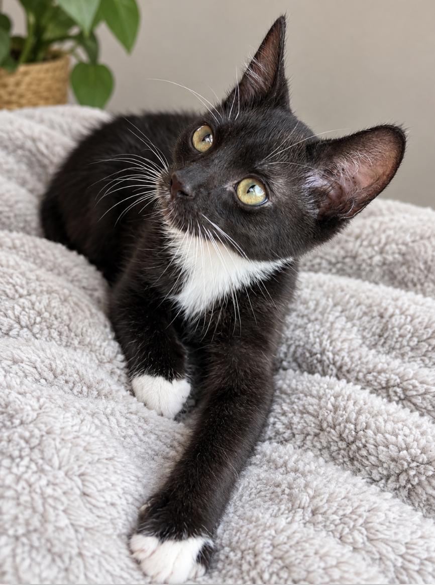 Chester and Bentley, Adoptable, Kitten Male Tuxedo.