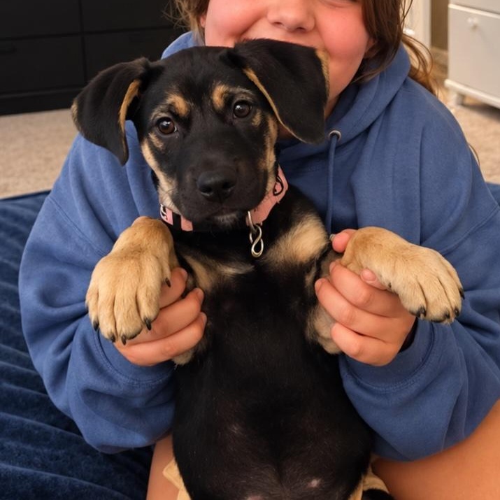Belle, Adoptable, Puppy Female German Shepherd Dog & Coonhound.