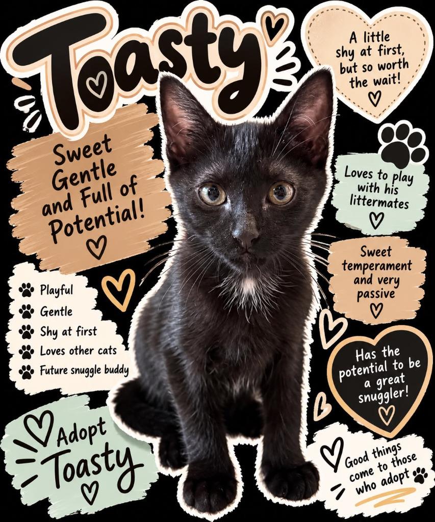 Enlarge Toasty, a Adoptable Domestic Short Hair in Augusta, GA image 1/1