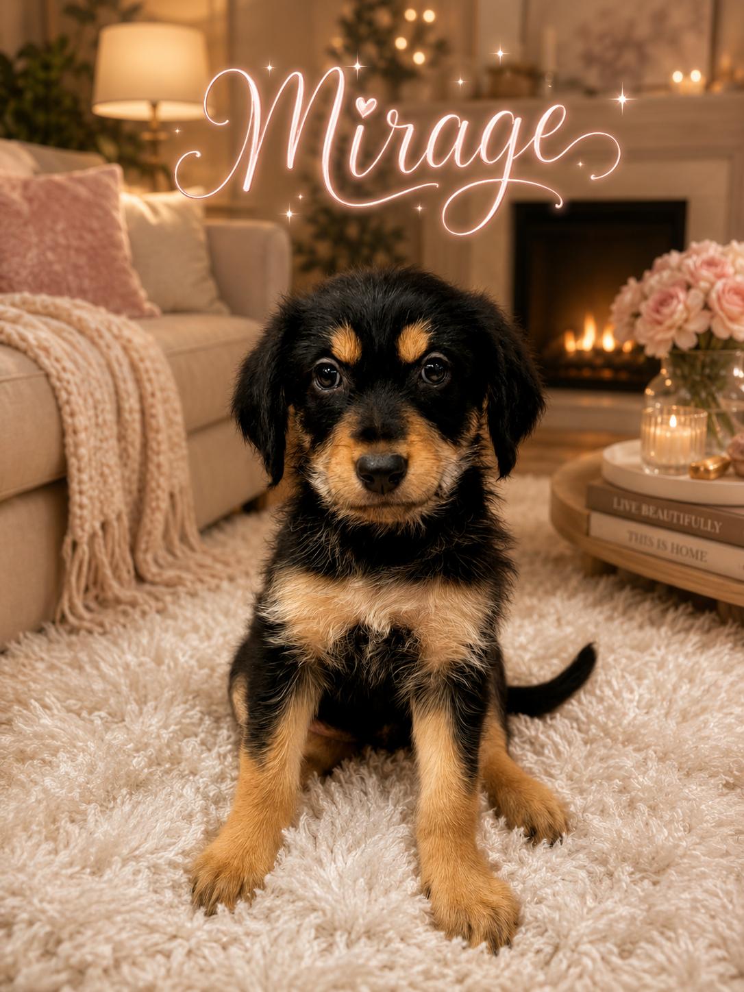 Mirage, Adopted, Puppy Female Golden Retriever & Shepherd.