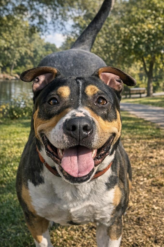 Sparky, Adoptable, Adult Male Pit Bull Terrier.