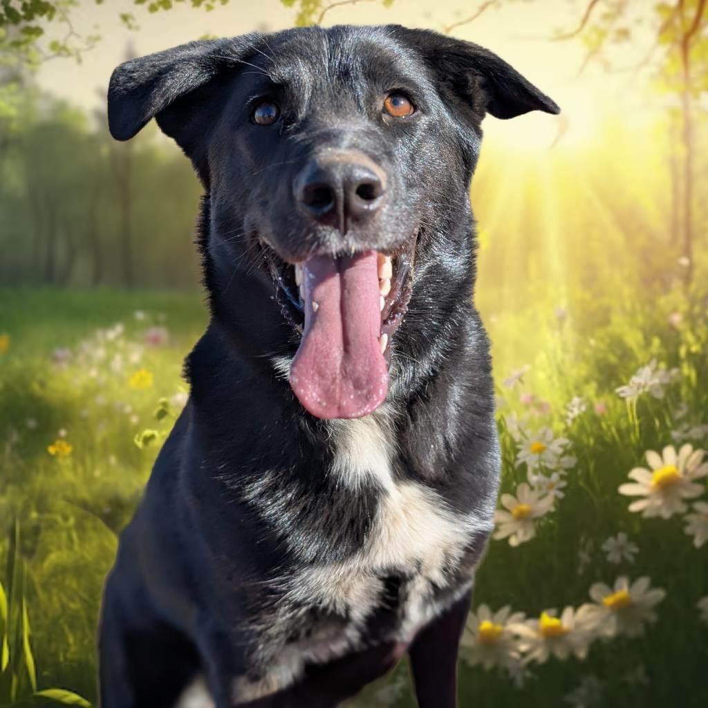 Duke AKA Darrell, Adoptable, Adult Male Labrador Retriever & Border Collie.