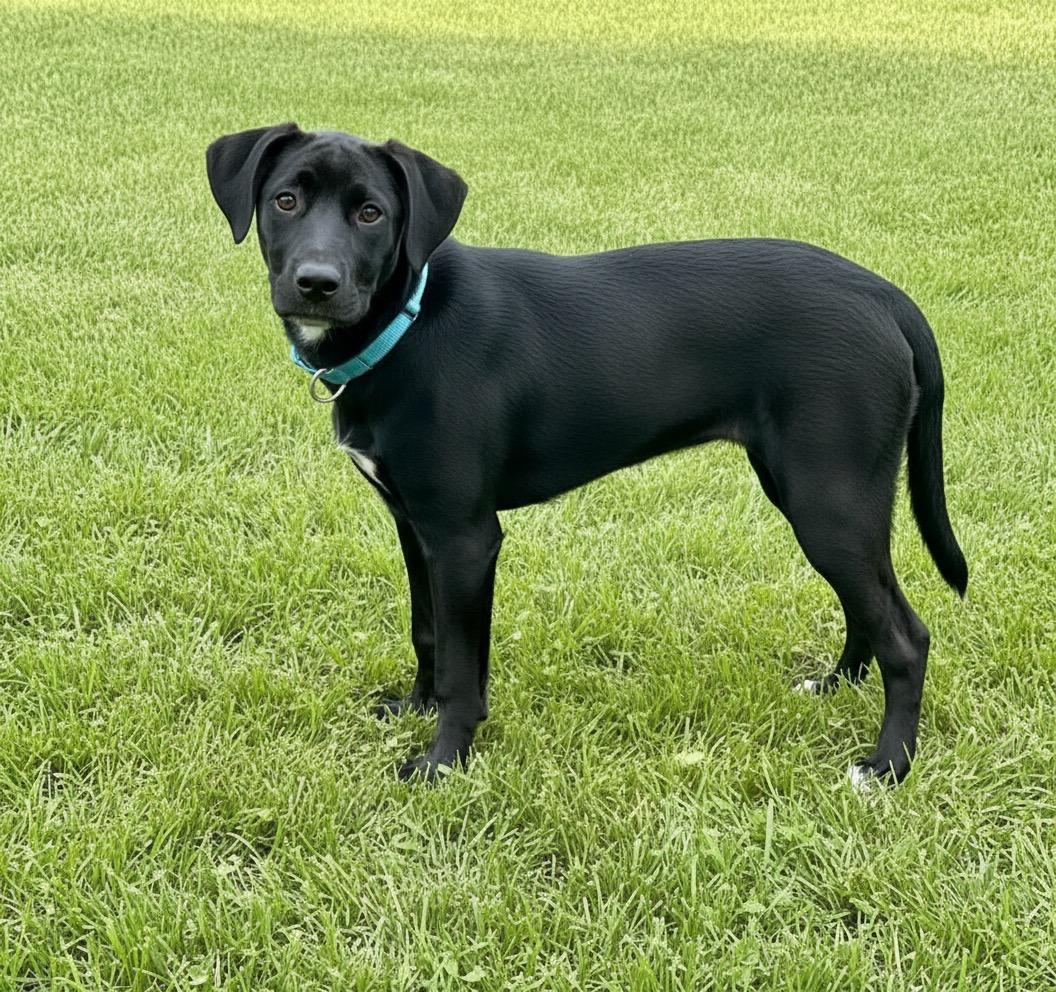 Addy, adopted, Young Female Labrador Retriever.