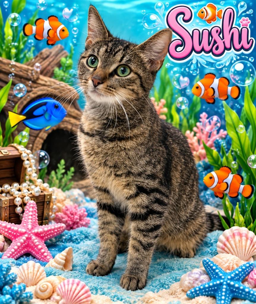 Sushi, Adoptable, Adult Female Domestic Short Hair.