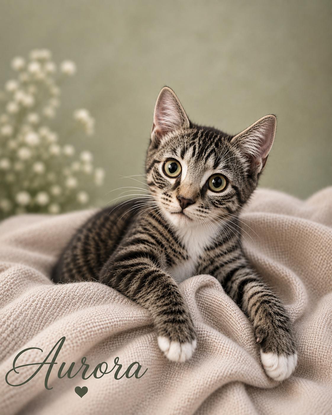 Aurora—A Sparkly Personality Sure to Light Your Day, a Adoptable Tabby in Laurel, MD image 1/5